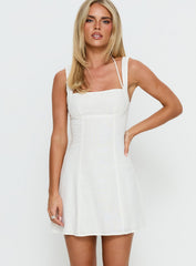 Kourtnae Halter Mini Dress White
