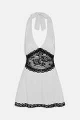 Audrey Satin Mini Dress - Soft Sand