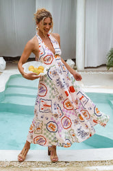 Costa Brava Halterneck Maxi Dress | La Festa