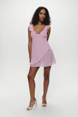 Be Mine Chiffon Mini Dress - Love Drop