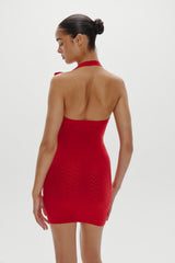 Glamour Halter Knit Mini Dress - Heartstrings