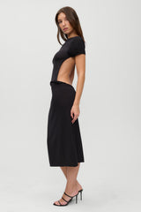 x JENNIE Rosalie Knit Midi Dress - Black