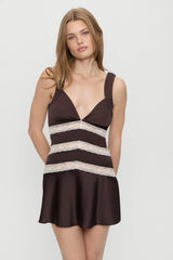Sedona Satin Mini Dress - Gift Wrap