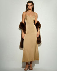 Yellow Sleeveless Slip Maxi Dress