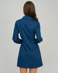 Blue Collar A-Line Mini Dress