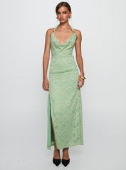 Starfall Halter Maxi Dress Sage