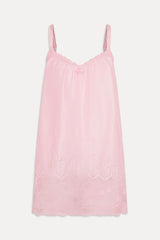 First Crush Satin Babydoll Dress - Pillow Talk Pink