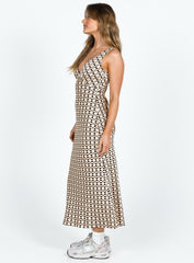 Nellie Midi Dress Black / Beige