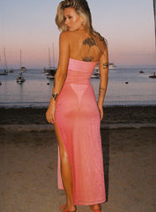 Rosalina Sheer Maxi Dress Pink