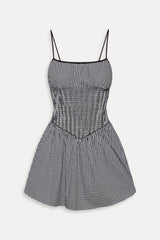 Coast Cotton Gingham Mini Dress - Cottage Tile