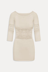 Festival Crochet Knit Mini Dress - Bunny