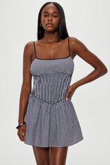 Coast Cotton Gingham Mini Dress - Cottage Tile