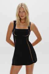 Ellie Knit Mini Dress - Black