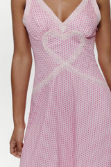 Memory Lane Satin Midi Dress - Love Drop