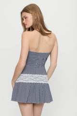 Mirage Gingham Mini Dress - Midnight Wishes