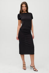 x JENNIE Rosalie Knit Midi Dress - Black