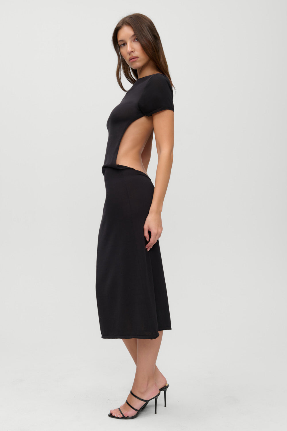 x JENNIE Rosalie Knit Midi Dress - Black