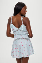 Sedona Satin Lace Mini Dress - Tiny Bouquet