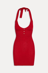 Glamour Halter Knit Mini Dress - Heartstrings