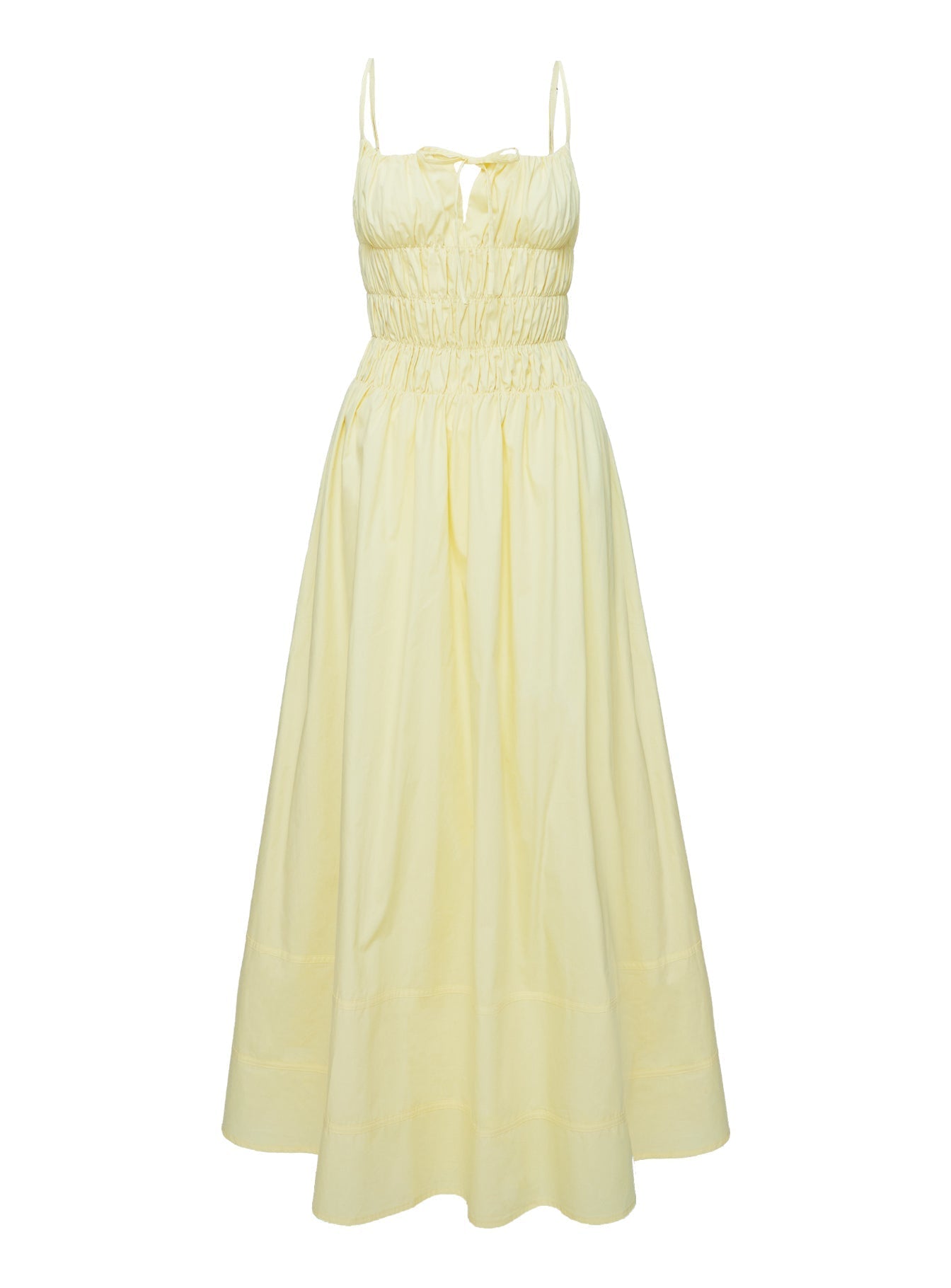 Loralei Shirred Maxi Dress Yellow
