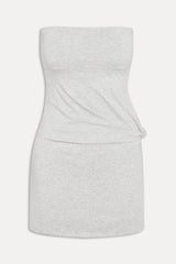 x JENNIE Vera Strapless Mini Dress - Smoke Gray
