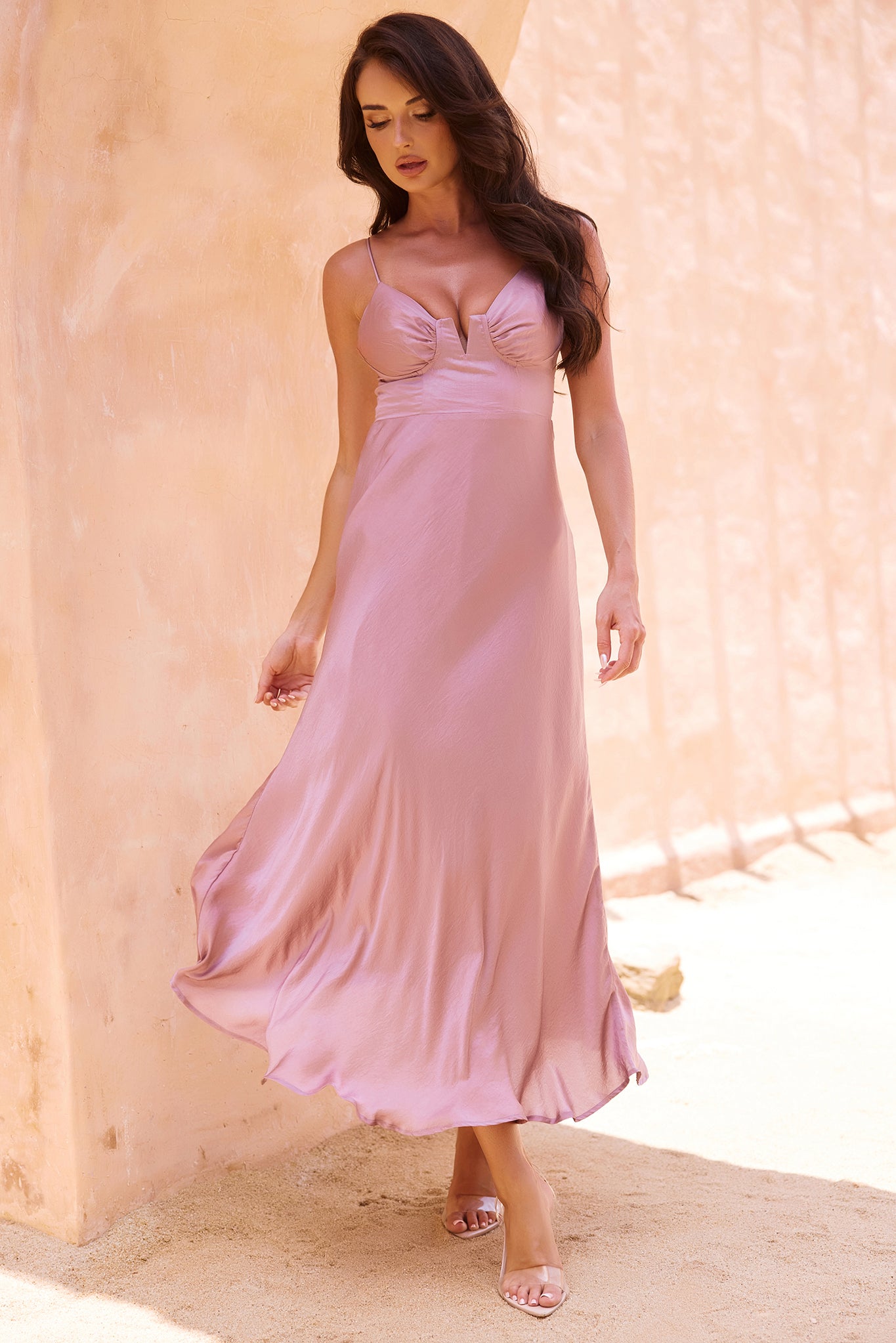 Night In August Midi Dress - Blush